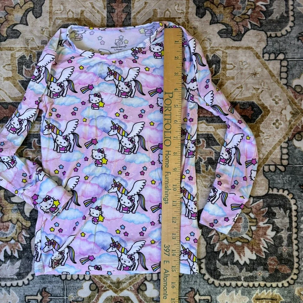Posh Peanut Hello Kitty Unicorn Bamboo Long Sleeve Pajama Top Pink 5T 6T Toddler